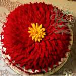 Red Velvet cake with flower