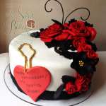 Red Roses Anniversary cake