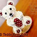 3d teddy bear theme cake